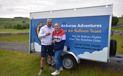 Ray & Georgina’s Balloon flight to Malham